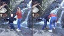 Waterfall Gobbles Up Slippery Wedding Ring... Oops!