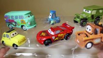 Disney Cars Figurine set of Five Cars McQueen Mater Guido Sarge Fillmore Luigi