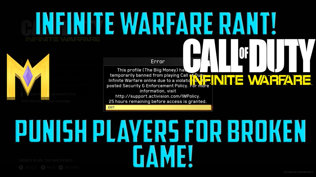 Cod iW RANT - Infinity Ward & Activision Need To STEP There Game Up - "IW Ban Wave"