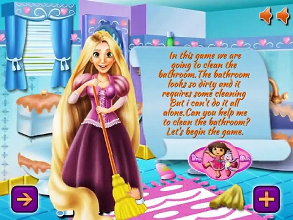 Помогаем Рапунцель с уборкой! Игра для девочек! Детские игры! Мультики для детей!