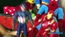 Spiderman vs Venom Marvel Superheroes Avengers Captain America Iron Man Egg Surprise Toys Kids Video