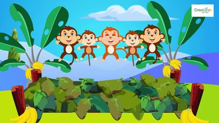 5 Little Monkeys Jumping On The Bed kids songs by creativekids