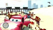 Spiderman Colors for Children Lighting McQueen Monster Truck Stunts Disney Cars Songs for Kids