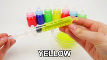 Learn Colors Baby Doll Bath Playing Time with Baby Syringe Slime Toys