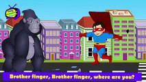 Superheroes Vs Giant Groilla Finger Family Songs Collection | Frozen Elsa|FingerFamily Nursery Rhyme