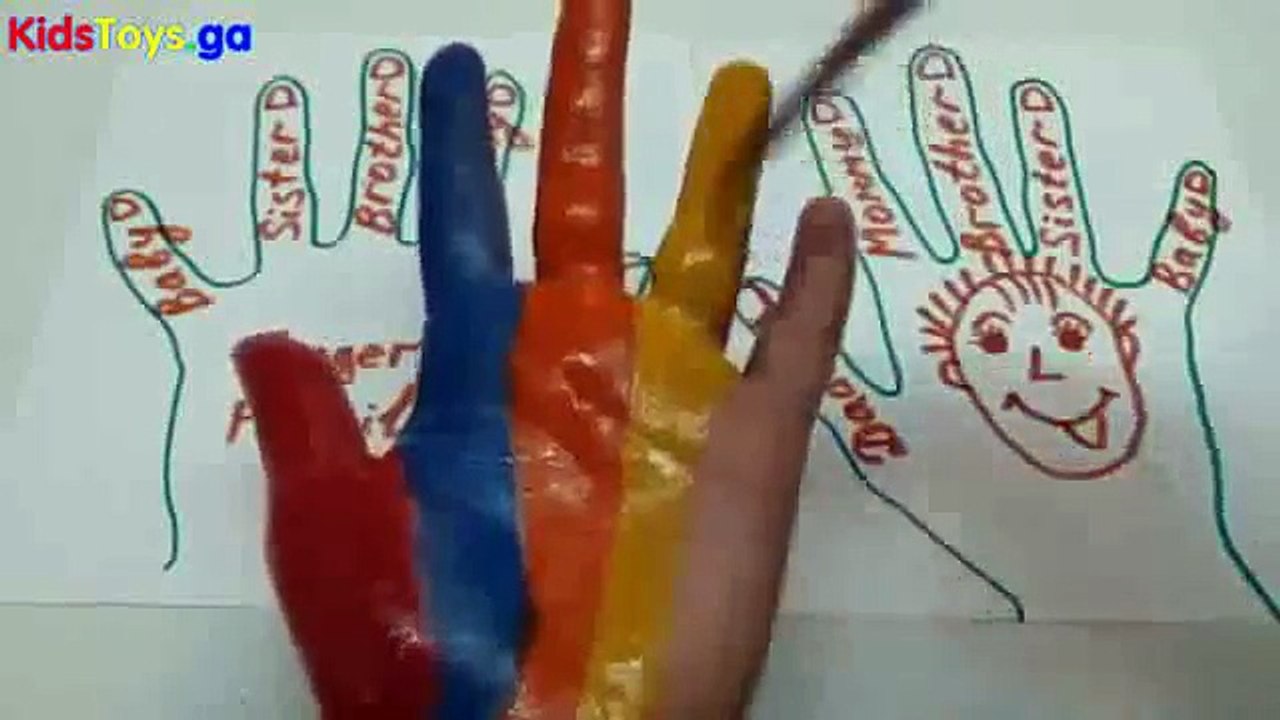 Body Painting Learning Colors Video for Children Finger Family Nursery Rhymes - change shape toys
