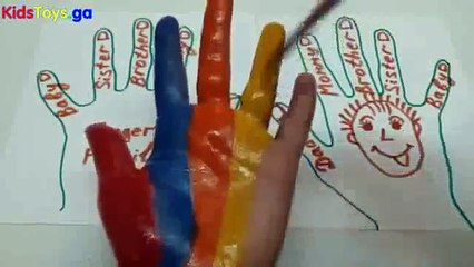 Body Painting Learning Colors Video for Children Finger Family Nursery Rhymes - change shape toys