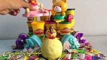 Play Doh - Surprise Eggs - The man football cartoon and Bears Tom , Heart box, [Play Doh Toys]
