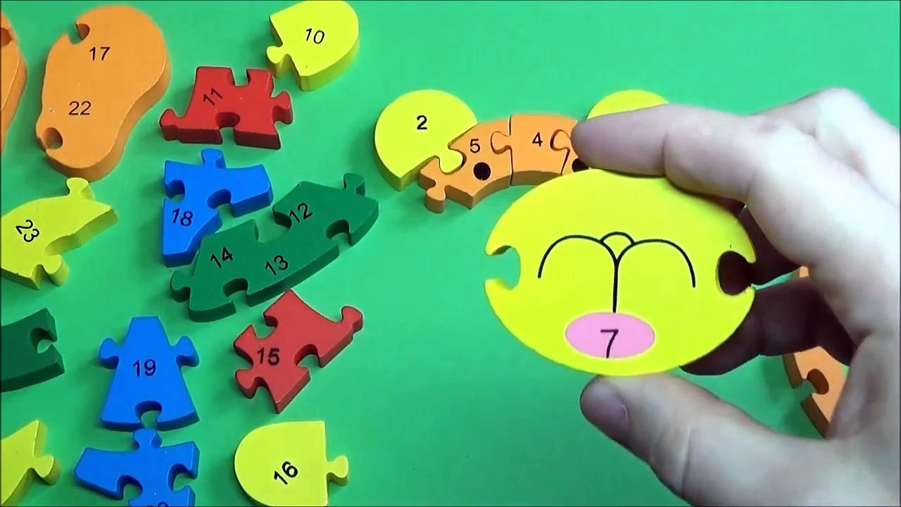 Learning NUMBERS  with WOODEN PUZZLE   Kids Teddy Bear Puzzle Toy VOL 20