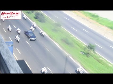 Le cortège d'Alassane Ouattara en partance pour la cérémonie d'investiture