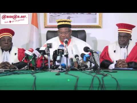 Proclamation des résultats par le conseil constitutionnel