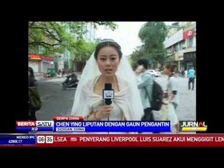 GEMPA CHINA - Chen Ying Liputan Dengan Gaun Pengantin
