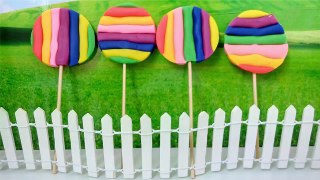 How to do rainbow lollipop play doh with bear  Cu Kids