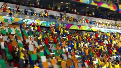 2014 FIFA World Cup Brazil - Simulación del partido Colombia Vs Costa de Marfil-ahw10hNw0no