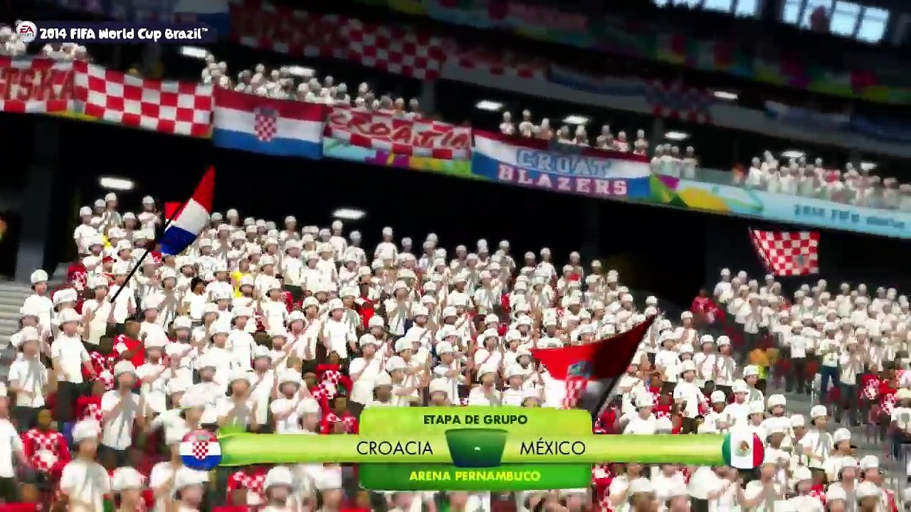 2014 FIFA World Cup Brazil - Simulación del partido Croacia vs Mexico-58NwvqMhAds