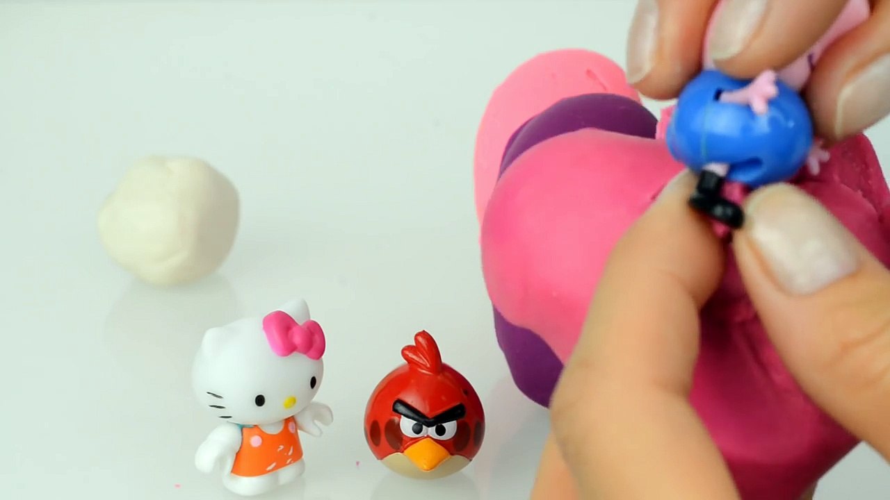 Peppa pig Hearts Play doh Kinder Surprise eggs Dora the explorer Toys Minnie mouse Egg