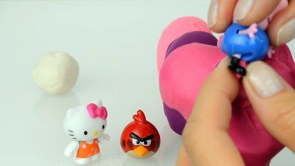Peppa pig Hearts Play doh Kinder Surprise eggs Dora the explorer Toys Minnie mouse Egg