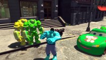 Nursery Rhymes HULK & HULKBUSTER Colors Smash Motorbikes (Children Songs with Action)