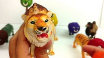 #Learn Names And Sounds Of Wild Animals Learn Colors with Play Doh And Safari Ltd Toys