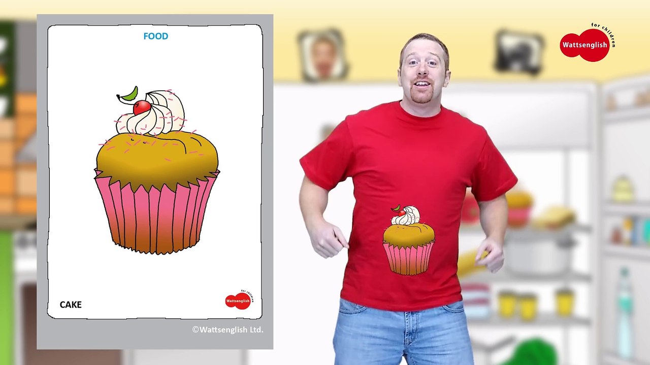 Cake Song for Kids   Learn English speaking with Steve and Maggie   Food Song esl