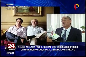 Reniec apelará fallo judicial que ordena reconocer matrimonio homosexual