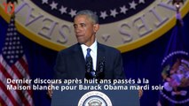 Les larmes de Barack Obama pour son discours d'adieu