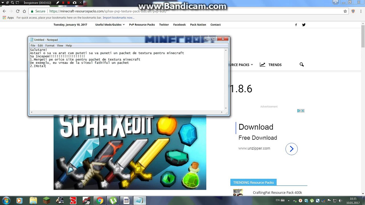 Cum sa iti instalezi pe calcluator un pachet de resurse pentru minecraft