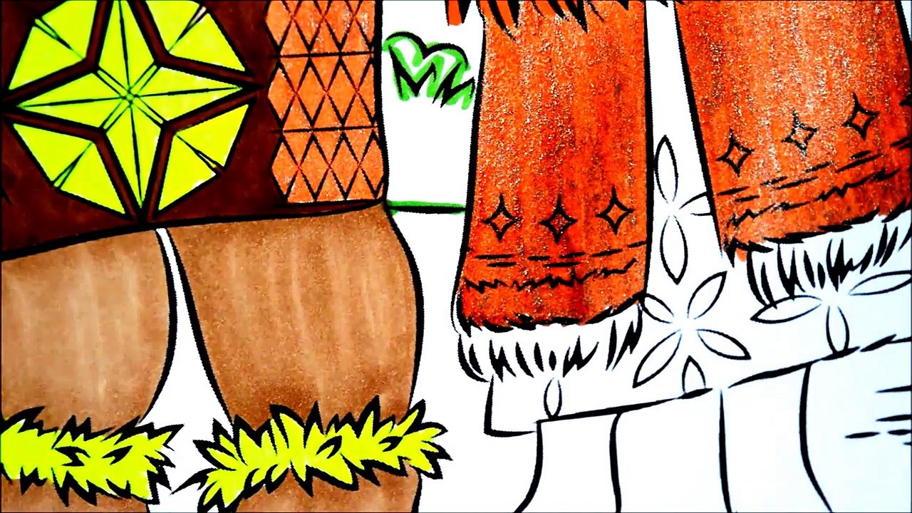 DISNEY'S Polynesian Princess of the Pacific MOANA l TUI l SINA l MLP Coloring Book l Coloring Pages