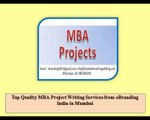 Top Quality MBA Project Writing Services from eBranding India in Mumbai