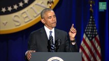 Les larmes de Barack Obama pendant son discours d'adieux