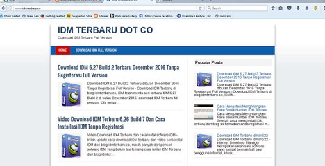 IDM 6.27 BUILD 2 tanpa serial number dan cara install