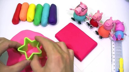 PLAY DOH Create Ice cream pink color with peppa pig family video kids