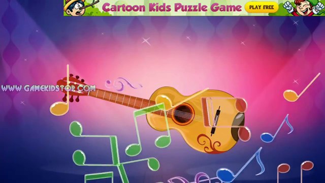 Kids Learning Musical Instruments Sounds - cartoon kids puzzle game - Video for Kids