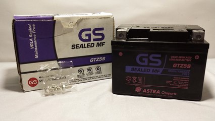 UNBOXING Accu GS GTZ5S Untuk Sepeda Motor Honda Supra X 125D