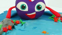 PLUM LANDING!! Play-Doh Surprise Egg DOUBLED!! PLINK & SEA STARS! PBS!! Educational! Play-Doh Scene!
