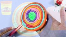 Play DOH TOYS  PEPPA PIG Create lollipop rainbow playdoh for kids VIDEOS