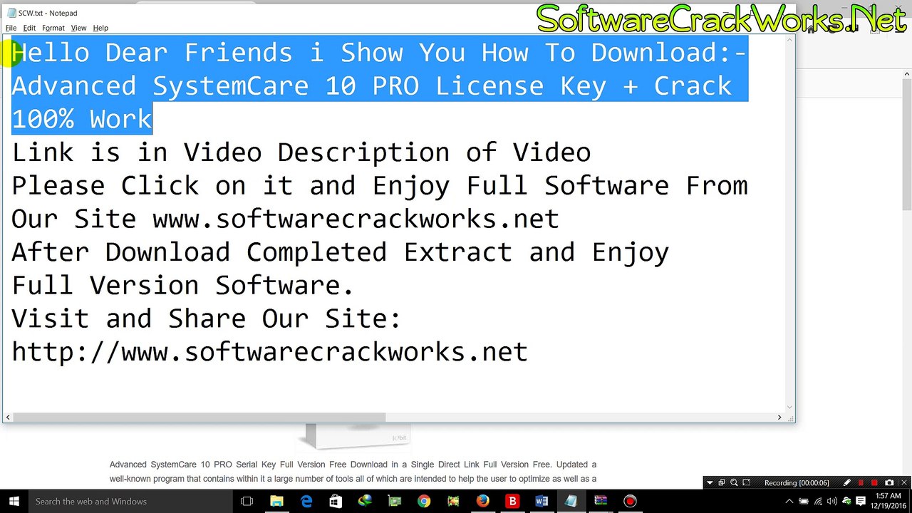Advanced SystemCare 10 PRO License Key + Crack 100% Work