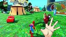 Spider Man Saves Lightning McQueen From Jail Finger Family Song | Hulk Water Slides Finger Family