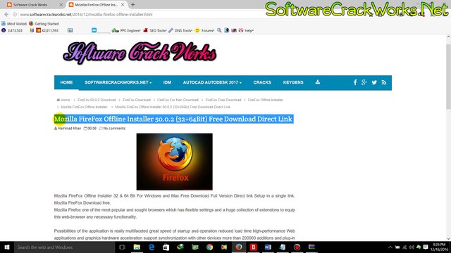 Mozilla FireFox Offline Installer 50.0.2 (32+64Bit) Free Download Direct Link
