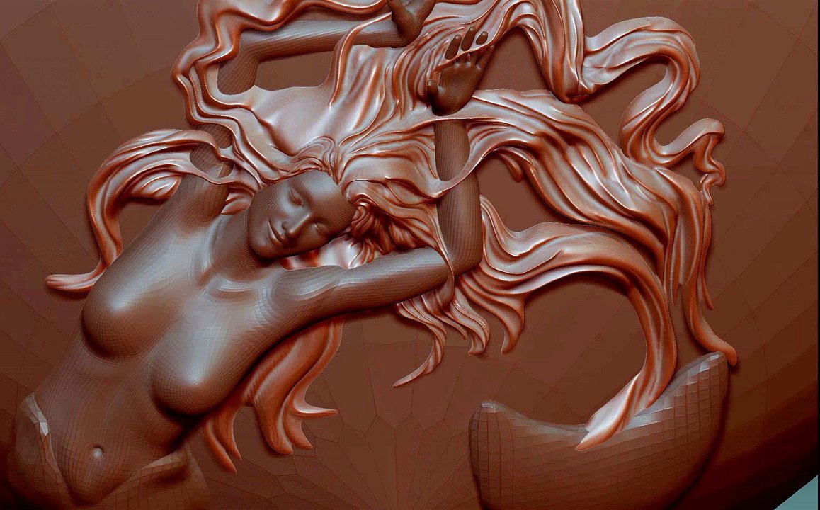 Mermaid Digital Sculpture by Marco Valenzuela (2016)