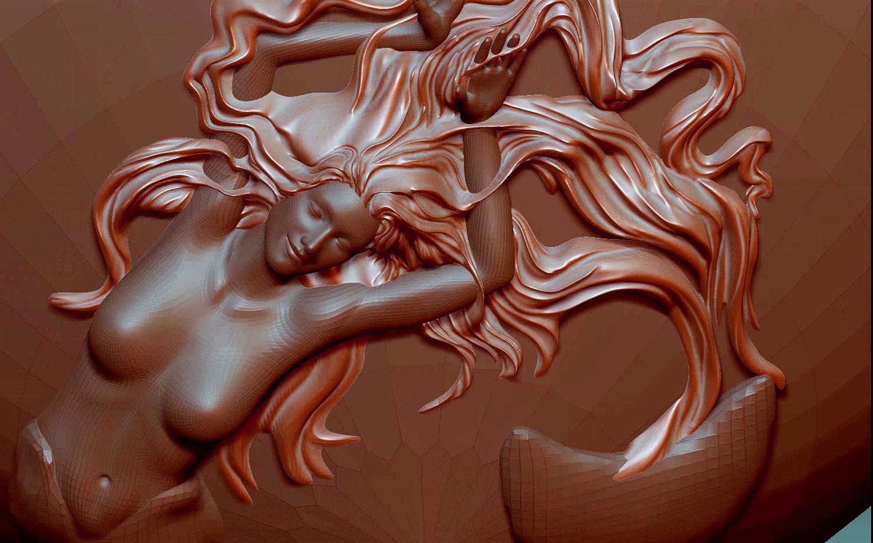 ⁣Mermaid Digital Sculpture by Marco Valenzuela (2016)