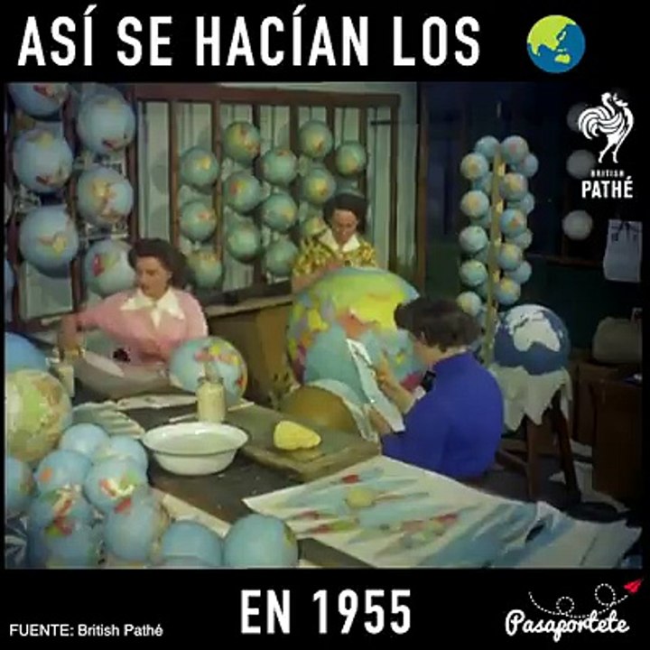 La production du globes en 1955