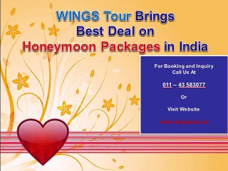 Honeymoon packages in india