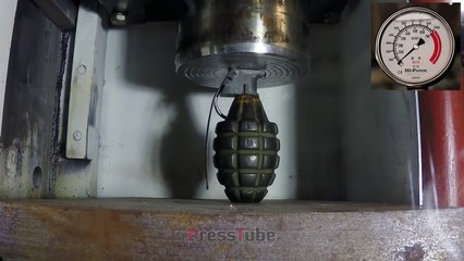 İçi dolu bombayı pres makinası ezerse...