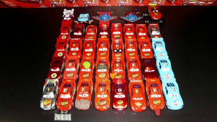 Disney Pixar Cars 37 Various Lightning McQueen from Cars, Cars2 and Cars Toon 1:55 Mattel