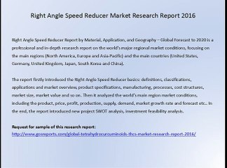 Right Angle Speed Reducer Market Research Report 2016