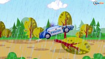 The Blue Police Car & Cop Cars Extreme Race | Emergency Vehicles | Cars & Trucks cartoons for kids