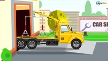 The Yellow Excavator & The Bulldozer at work - Diggers Cartoons - World of Cars for children