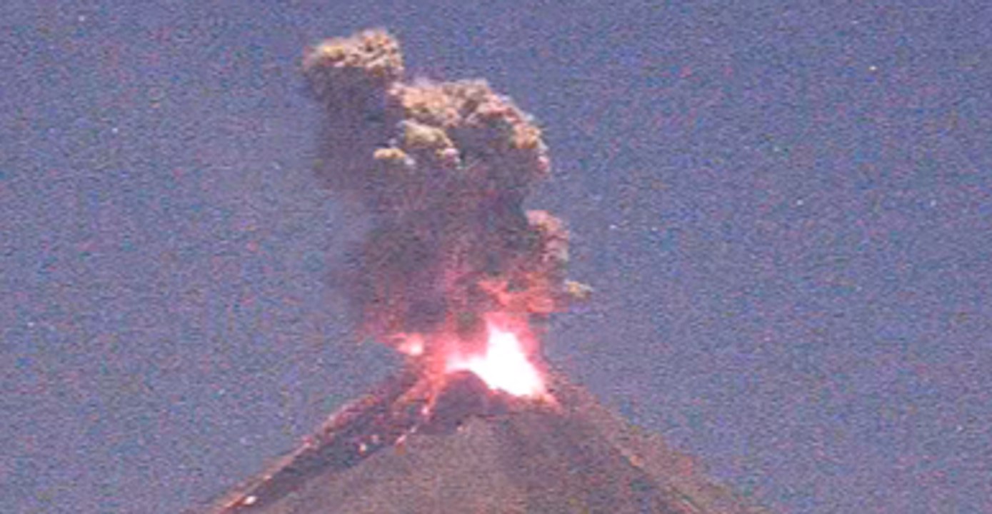 Colima Volcano Spews Dense Cloud of Ash and Smoke