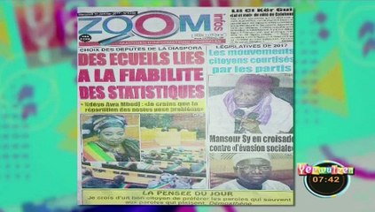 REPLAY - REVUE DES TITRES avec FATOU KINE DEME dans Yeewu Leen du 11 Janvier 2017